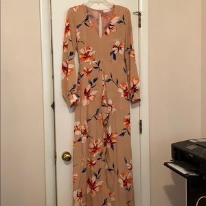 Boutique long sleeve romper maxi